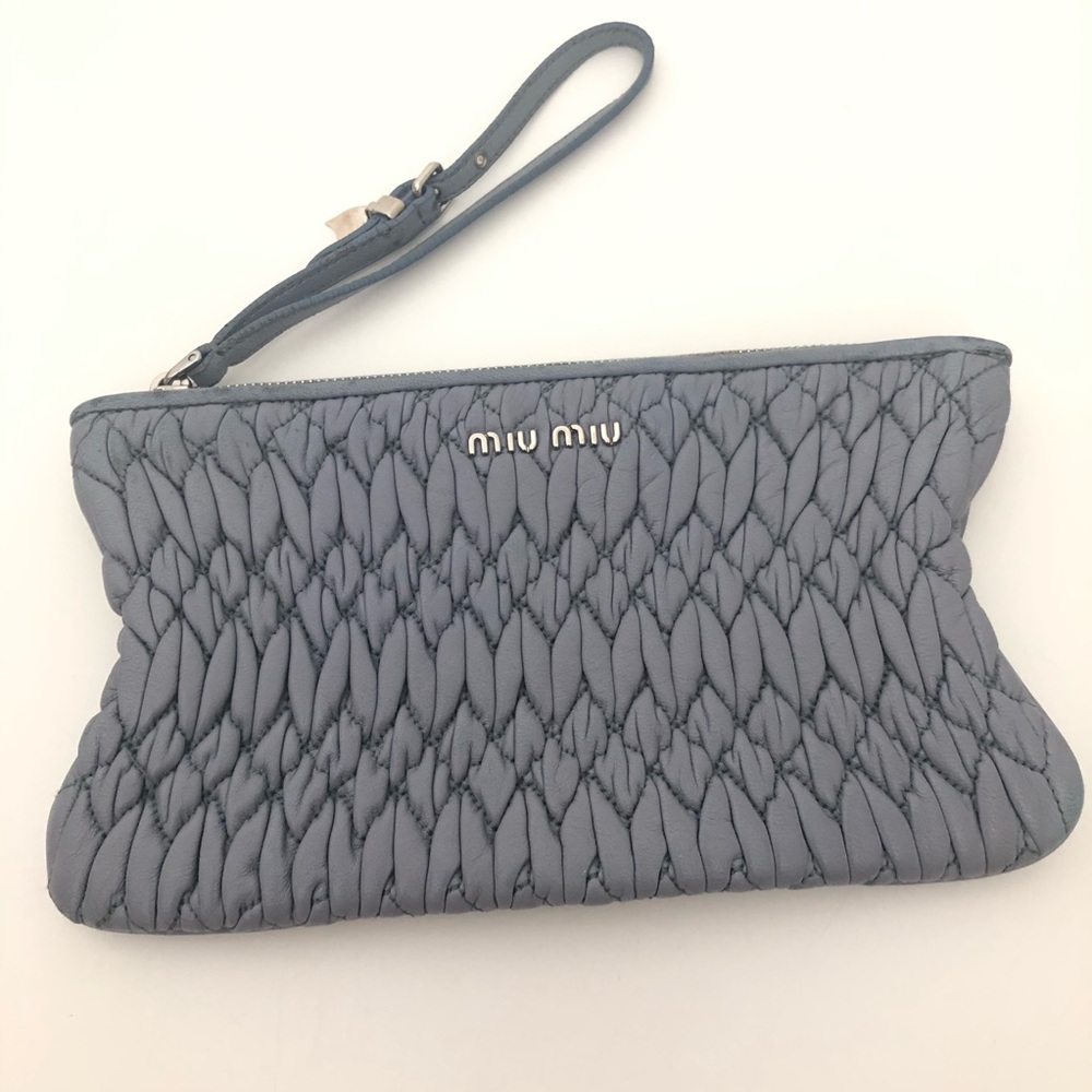 Miu Miu leather clutch